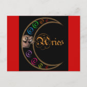 Celestrial Moon Aries Briefkaart (Voorkant)