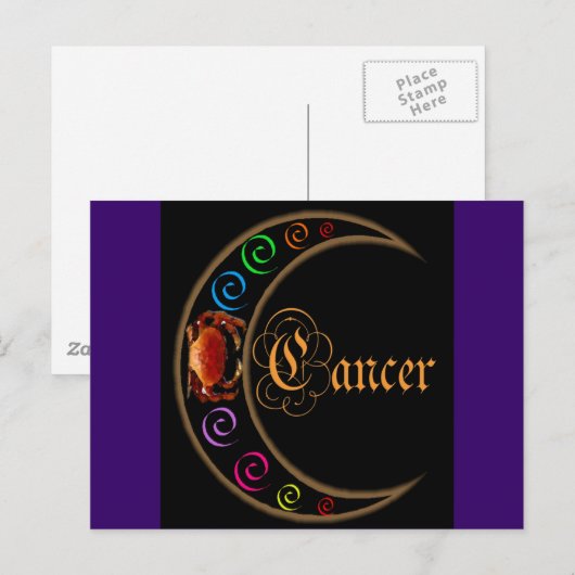 Celestrial Moons Zodiac Cancer Briefkaart (Voorkant / Achterkant)
