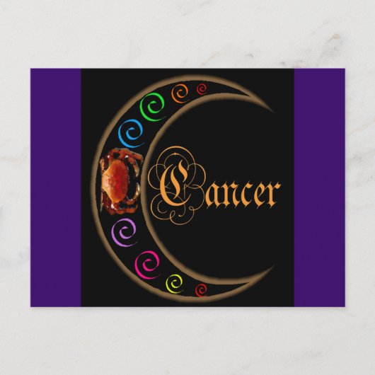 Celestrial Moons Zodiac Cancer Briefkaart (Voorkant)