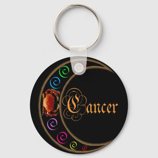 Celestrial Moons Zodiac Cancer Sleutelhanger (Voorkant)