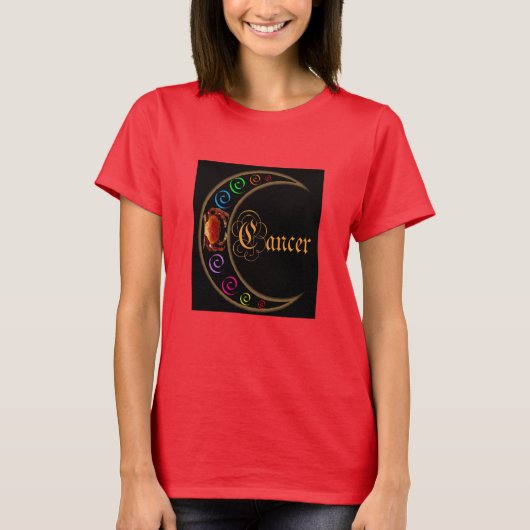 Celestrial Moons Zodiac Cancer T-shirt (Voorkant)