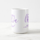 Celia naam betekent monogram C paarse tekst Koffiemok (Center)
