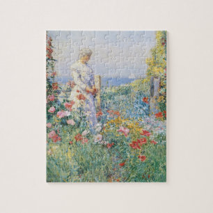 Celia Thaxter in haar tuin door Childe Hassam Legpuzzel