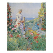 Celia Thaxter in haar tuin door Childe Hassam Poster (Voorkant)