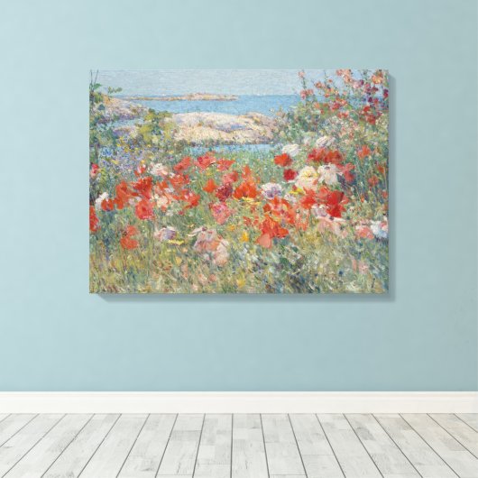 Celia Thaxter's Garden, Shoals-eilanden, Maine Canvas Afdruk (Insitu (Houten vloer))