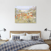 Celia Thaxter's Garden van Frederick Childe Hassam Canvas Afdruk (Insitu (Slaapkamer))