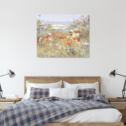 Celia Thaxter's Garden van Frederick Childe Hassam Canvas Afdruk (Insitu (Slaapkamer))