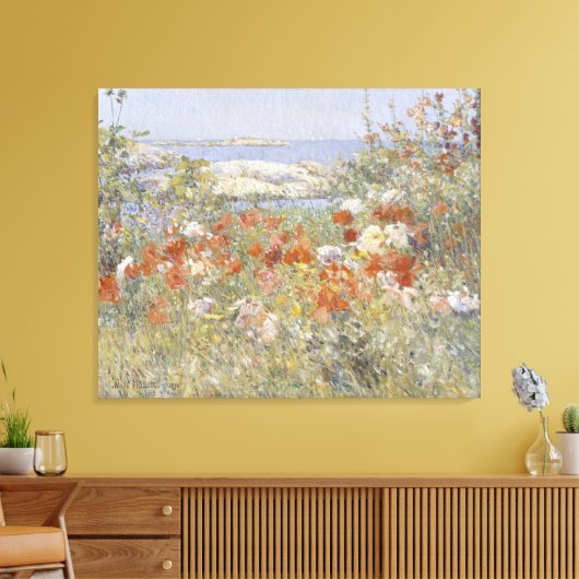 Celia Thaxter's Garden van Frederick Childe Hassam Canvas Afdruk (Insitu (Woonkamer))