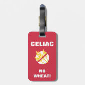 Celiac Alert Shark Label Medical Label Bagagelabel (Achterkant verticaal)