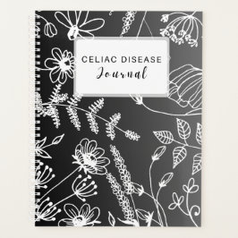 Celiac Disease Monthly Journal - Black & White Planner