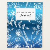 Celiac Disease Monthly Journal - Blue Metallic Planner (Voorkant)