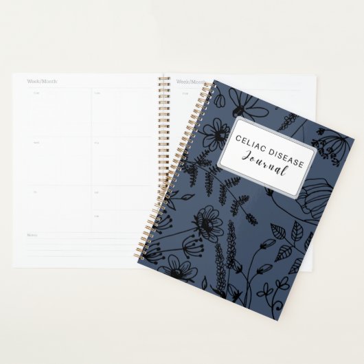 Celiac Disease Monthly Journal - Dark Grey Planner (Display)