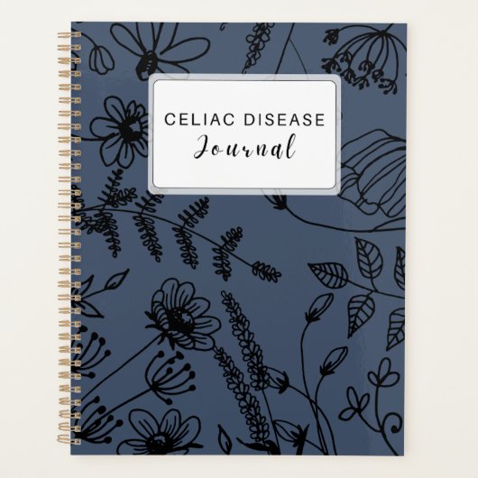 Celiac Disease Monthly Journal - Dark Grey Planner (Voorkant)