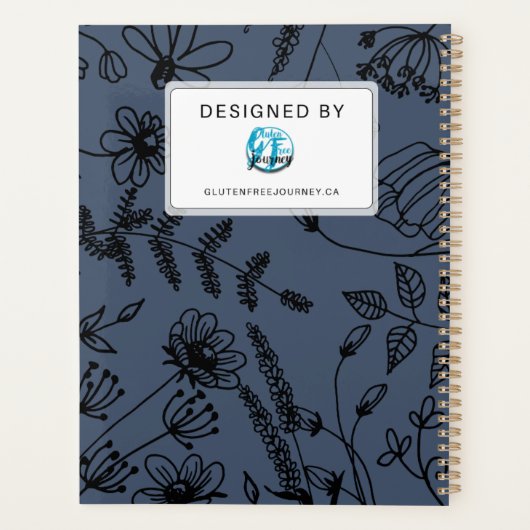 Celiac Disease Monthly Journal - Dark Grey Planner (Achterkant)