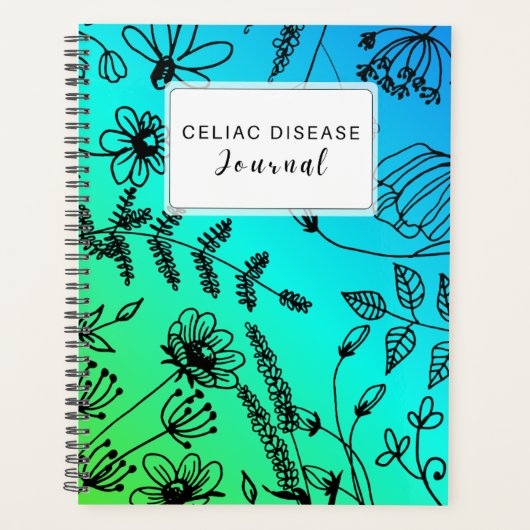 Celiac Disease Monthly Journal - Green & Blue Planner (Voorkant)