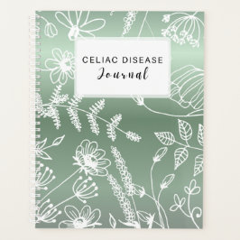 Celiac Disease Monthly Journal - Green Metallic Planner