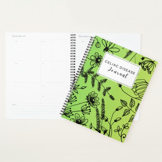 Celiac Disease Monthly Journal - Green Planner (Display)