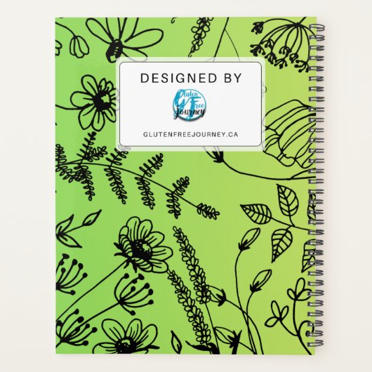 Celiac Disease Monthly Journal - Green Planner (Achterkant)
