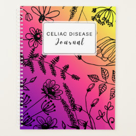 Celiac Disease Monthly Journal Purple Pink Yellow Planner