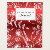 Celiac Disease Monthly Journal - Red Metallic Planner (Voorkant)