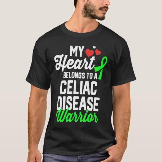 Celiac Disease Warrior Survivor Support Awareness T-shirt (Voorkant)