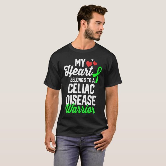 Celiac Disease Warrior Survivor Support Awareness T-shirt (Voorkant volledig)