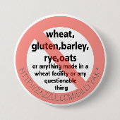 CELIAC ZIEKTE RONDE BUTTON 7,6 CM (Voorkant)