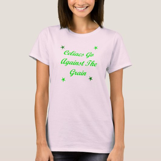 Celiacs gaan tegen de graan t-shirt (Voorkant)