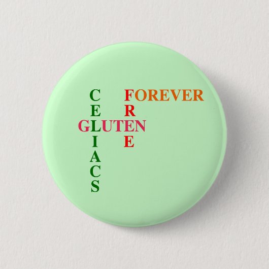 Celiacs Gluten Free Forever Ronde Button 5,7 Cm (Voorkant)