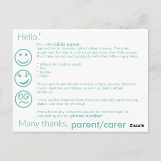 Celiakaart Briefkaart