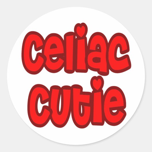 Celiakie cutie ronde sticker (Voorkant)