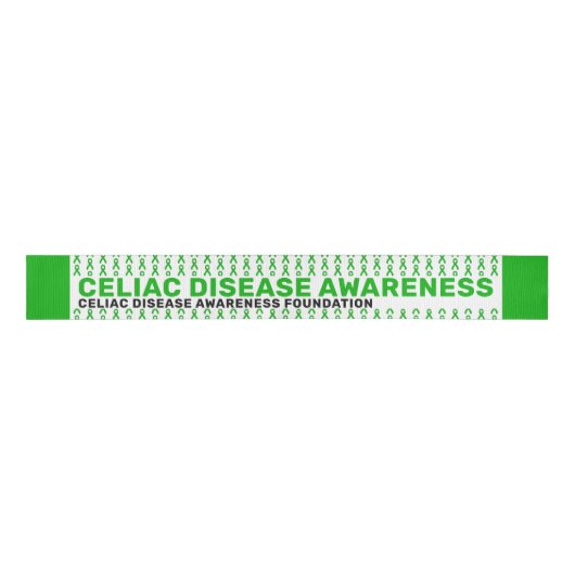 Celiakie Disease Awareness Patroon Grosgrain Lint (Voorkant)
