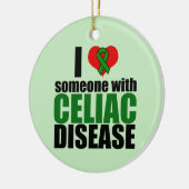 Celiakie Disease Support Awareness Love Ribbon Keramisch Ornament (Links)