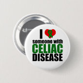 Celiakie Disease Support Awareness Love Ribbon Ronde Button 5,7 Cm (Voorkant /achterkant)