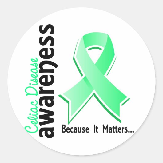 Celiakie Ziekte Bewustheid 5 Ronde Sticker (Voorkant)