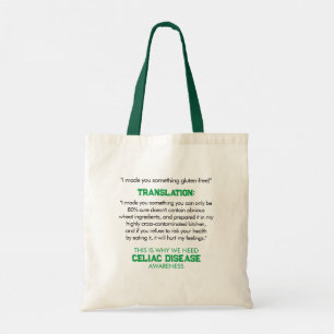 Celiakie Ziektebewustwording Funny Canvas tas