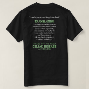 Celiakie Ziektegevoeligheid Funny T-Shirt