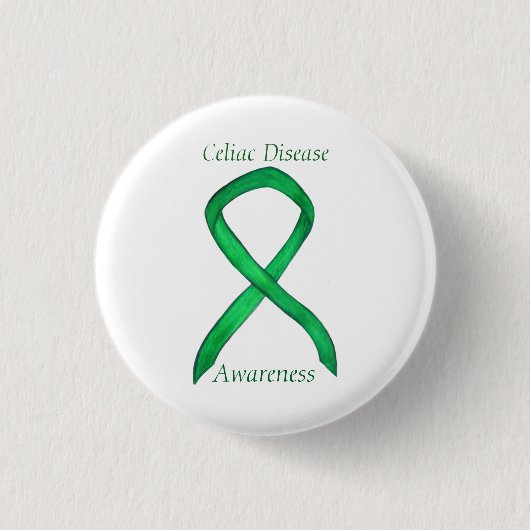Celiakieziekte Voorlichting Aangepast lintje art. Ronde Button 3,2 Cm (Voorkant)