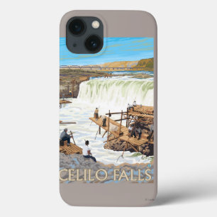 Celilo Falls Vissen Vintage Reisposter iPhone 13 Hoesje
