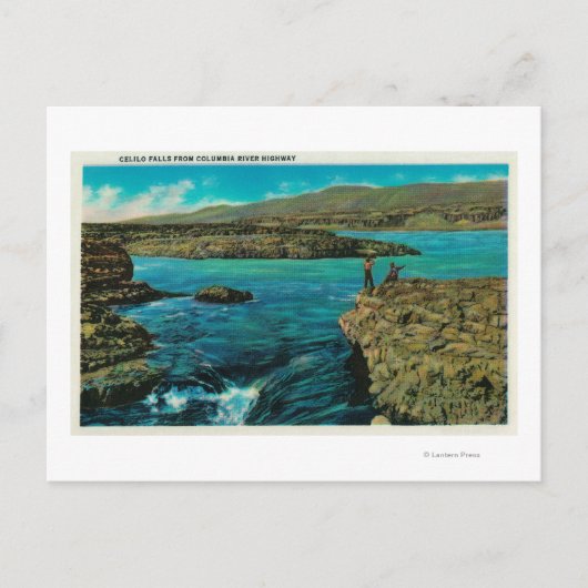 Celilo-Herfsten op de Columbia Briefkaart (Voorkant)