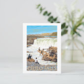 Celilo Herfsten Vist Vintage Travel Poster Briefkaart (Staand voorkant)