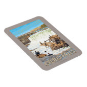 Celilo Herfsten Vist Vintage Travel Poster Magneet (Rechterzijde)