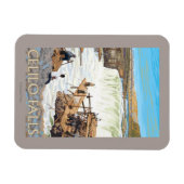 Celilo Herfsten Vist Vintage Travel Poster Magneet (Horizontaal)