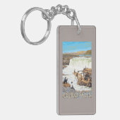 Celilo Herfsten Vist Vintage Travel Poster Sleutelhanger (Voorkant Links)