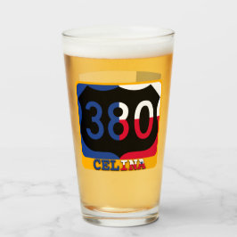 Celina, Texas en US 380, Pint Glass Glas