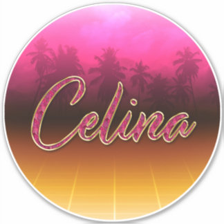 Celina Vorname Name golden pink Aufkleber Sticker