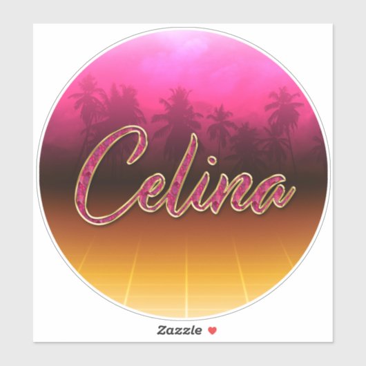 Celina Vorname Name golden pink Aufkleber Sticker (Vel)