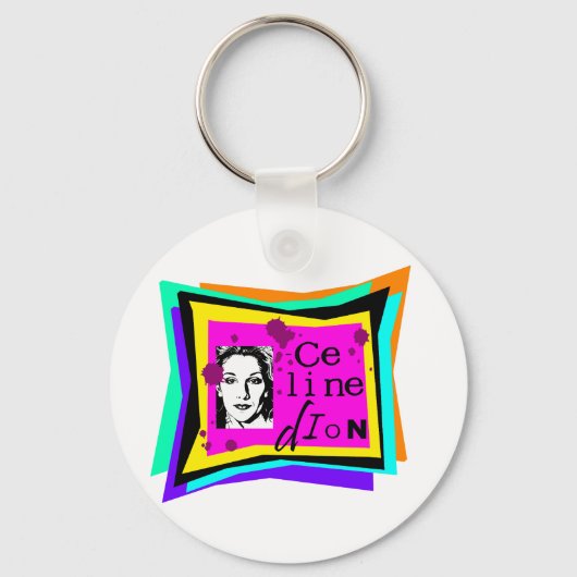 Celine Dion - popart Sleutelhanger (Voorkant)