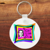 Celine Dion - popart Sleutelhanger (Voorkant)