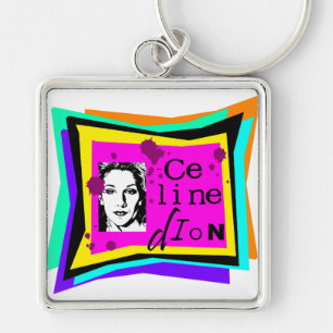 Celine Dion - popart Sleutelhanger